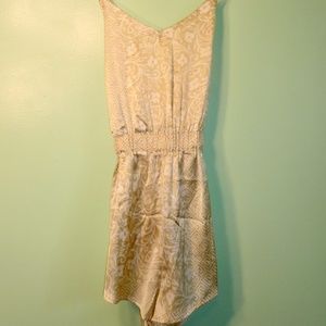 Nasty Gal Patchwork Mixed Print Satin Playsuit